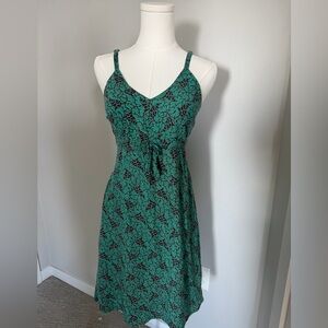 Turquoise and Burgundy Patterned Dress